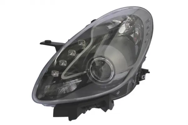 Far Stanga H1 H7 LED PY24W, electric, cu motor, DRL, interior negru potrivit ALFA ROMEO GIULIETTA 04.10-03.16