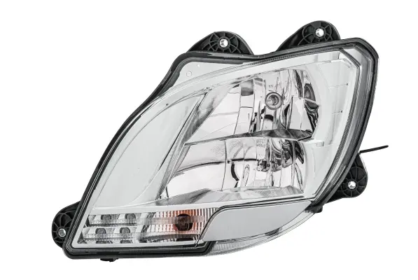 Far stanga (H1 H7 P21W, electric, cu motor, cu lumina de zi, culoare insert: crom platinat, culoare indicator: transparent) potrivit DAF CF, XF 106 10.12-
