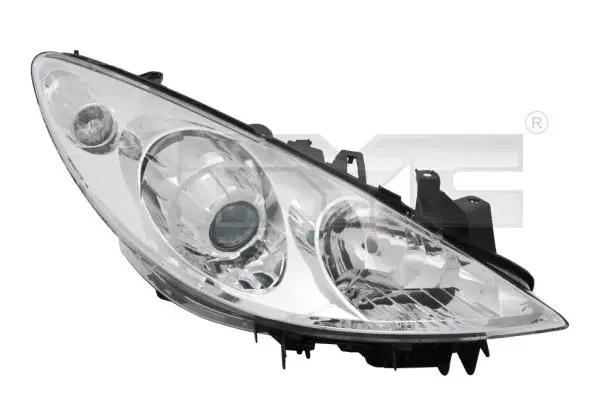Far stanga (H1 H7, reglaj electric, cu motoras, fundal cromat) PEUGEOT 307, 307 CC, 307 SW