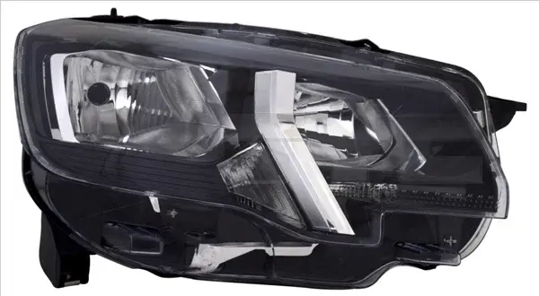 Far stanga (H1 H7 W21, electric, cu motor) potrivit PEUGEOT PARTNER III, RIFTER 03.18-