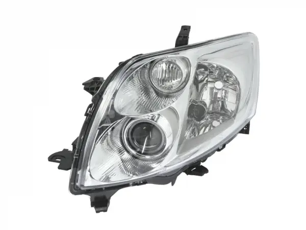 Far Stanga (H3, electric, fara motoras, culoare interior: cromat, culoare semnalizator: transparent) potrivit TOYOTA AURIS