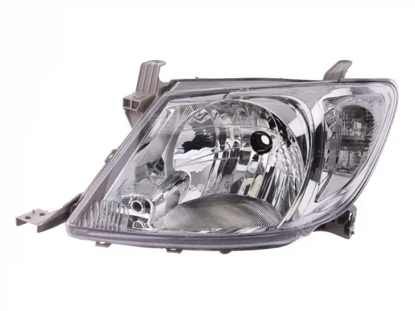 Far stanga (H4, electric, fundal argintiu, fundal transparent) TOYOTA HILUX 2004-2015