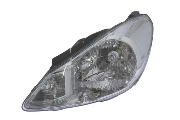 Far Stanga (H4, manual, fara motoras, culoare insert: argintiu, culoare semnalizator: transparent) potrivit HYUNDAI I10 I