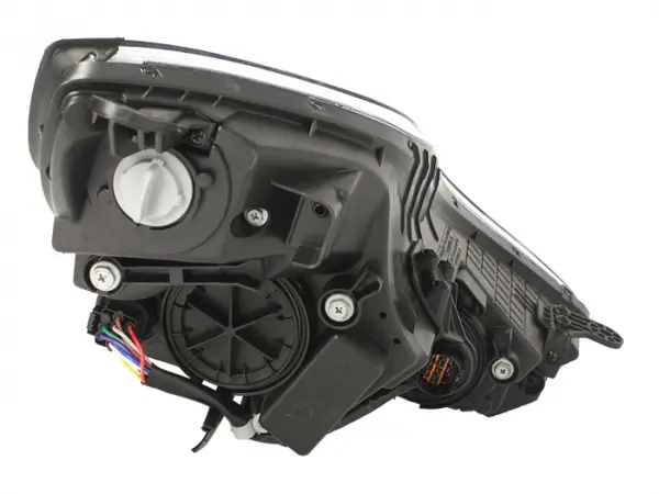 Far stanga H7, electric, cu motoras, interior argintiu, semnalizator transparent HYUNDAI ix20 intre 2010-2015