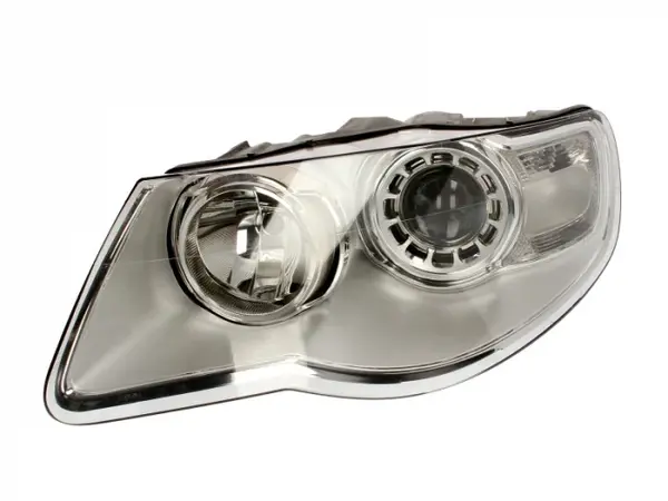 Far stanga (H7 H9, electric, cu motoras, fundal argintiu) VW TOUAREG 2002-2010