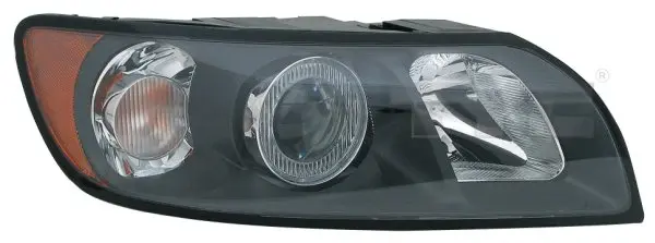 Far stanga (H7 HB3, electric, cu motoras, fundal negru) VOLVO S40 II, V50