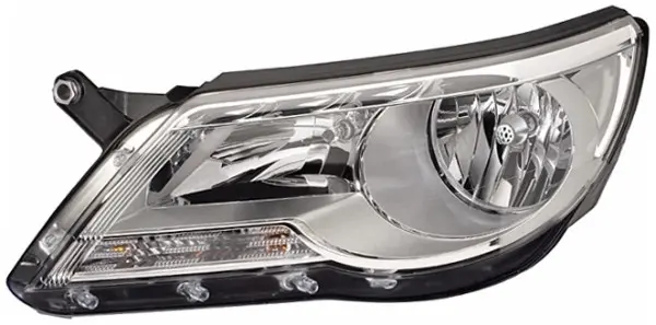 Far stanga H7 PY21W W5W, electric, cu motoras, interior argintiu, semnalizator portocaliu VW TIGUAN