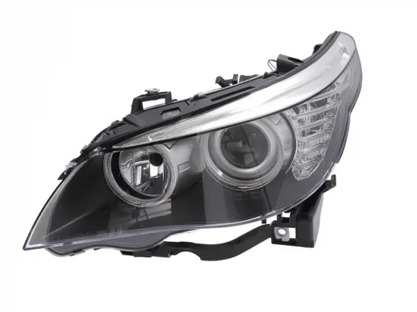 Far stanga (H7, reglaj electric, cu motoras, fundal negru) BMW Seria 5 2003-2007