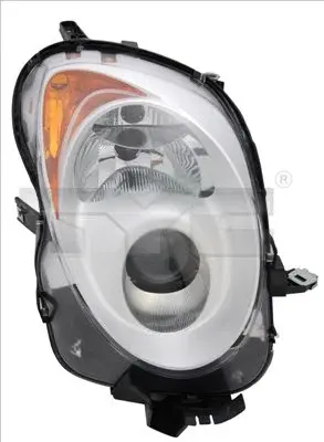 Far stanga (H7, reglaj electric, cu motoras, fundal negru insertii crom) ALFA ROMEO MITO 2008-2018