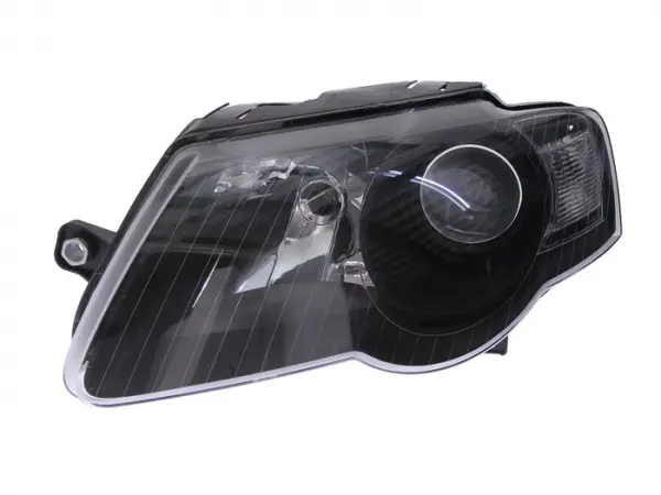 Far stanga (H7, reglaj electric, cu motoras, fundal negru) VW PASSAT 2005-2010