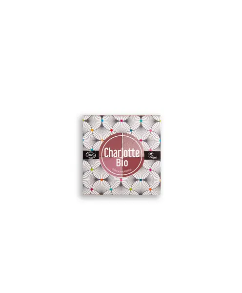 Fard bio pentru pleoape paleta in 4 culori cu Acid Hialuronic si Castravete Pink, 5.6g, Charlotte Bio