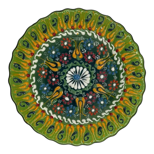 Farfurie ceramică decorativă 18 cm – pictată manual în Ierusalim - Model 3