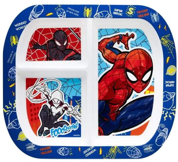 Farfurie cu 3 compartimente Stor - Spider-Man