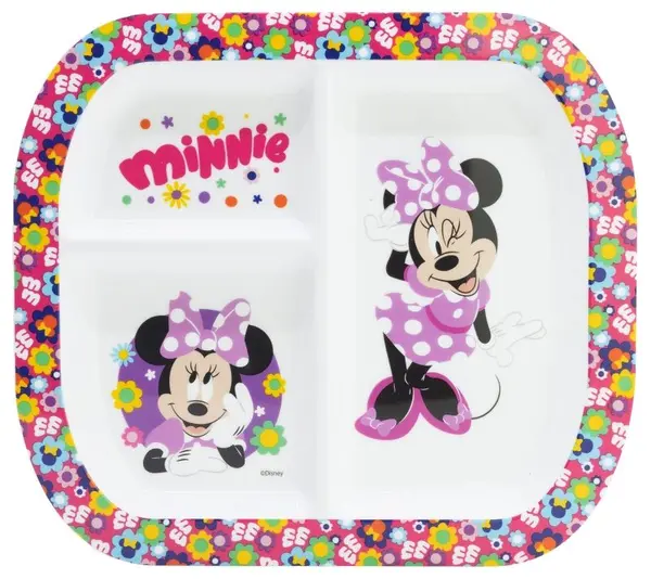 Farfurie cu trei compartimente Stor - Minnie Bold Florals