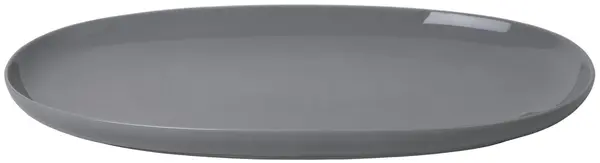 Farfurie ovala din portelan Blomus - Ro, 24 х 40 cm, grafit