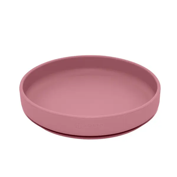 Farfurie, Petite&Mars, Take&Match, Din silicon, Cu ventuza, Fara BPA, 6 luni+, 400 ml, Roz