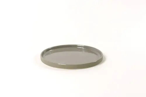 Farfurie - Round 17.5 x 1 cm - Glossy Outside Mat Grey | Kinta