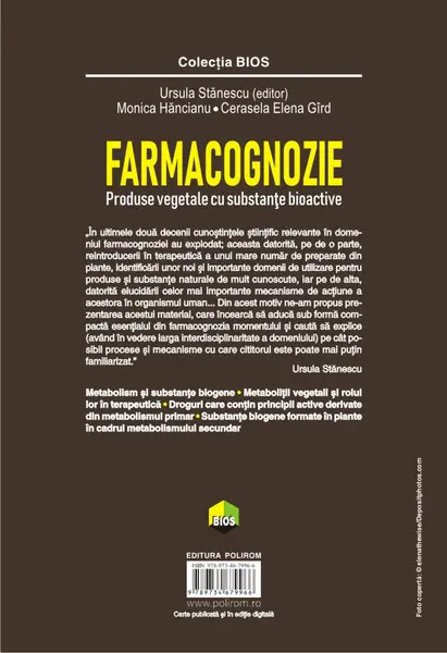Farmacognozie | Ursula Stanescu (editor, Monica Hancianu, Cerasela Elena Gird