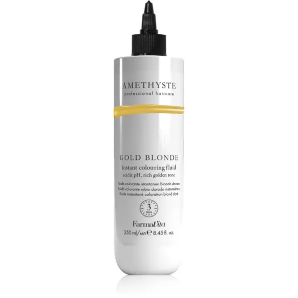 FarmaVita Amethyste Instant Colouring Fluid mască colorantă pentru par blond culoare Gold Blonde 250 ml
