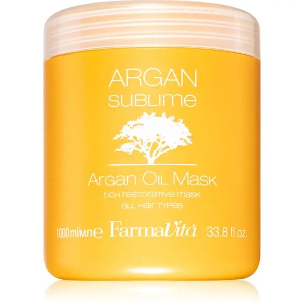 FarmaVita Argan Sublime masca de par cu efect de regenerare si hidratare 1000 ml