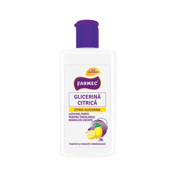 Farmec Glicerina citrica Lotiune forte pentru ingrijirea mainilor uscate 150 ml