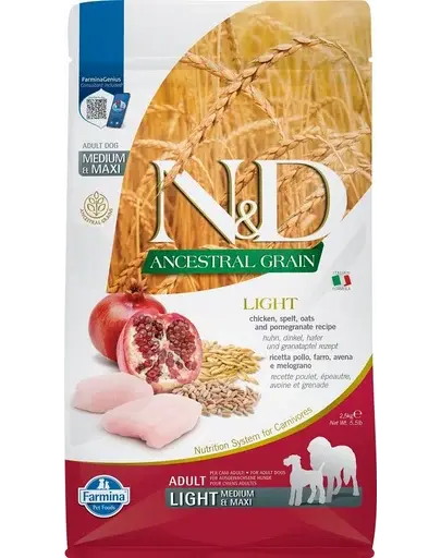 FARMINA Ancestral Grain Hrana pentru caini de talie medie si mare, cu pui si rodie - 2,5 kg