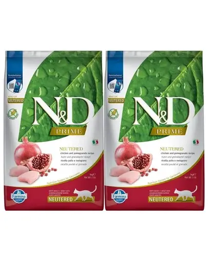 FARMINA N&D Prime Cat Chicken & Pomegranate Neutered 2 x 5 kg hrana pisici dupa sterilizare