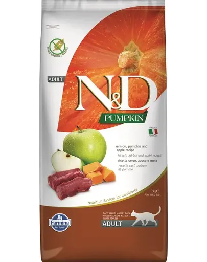 FARMINA N&D Pumpkin Cat Adult Hrana pisici, cu vanat si mere 5 kg