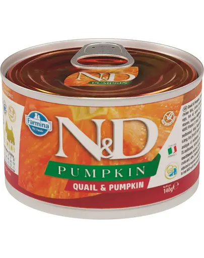 FARMINA N&D Pumpkin - Hrană umedă pentru câini cu dovleac și prepeliță 140 g