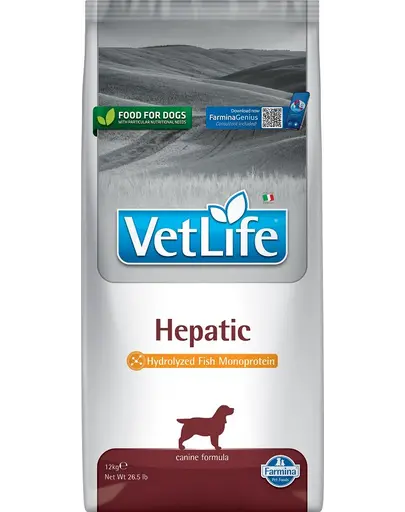 FARMINA Vet Life Dog Hepatic 12 kg Hrana pentru caini cu insuficienta hepatica