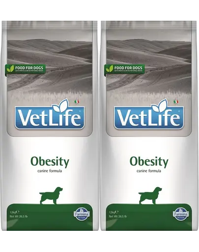 FARMINA Vet Life Dog Obesity 2x12 kg dieta pentru caini cu diabet