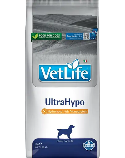 FARMINA Vet Life Ultrahypo Dog 12 kg Hrana uscata caini cu alergii alimentare