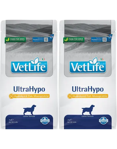 FARMINA Vet Life Ultrahypo - Hrana uscata caini cu intoleranta alimentara 2x 2 kg
