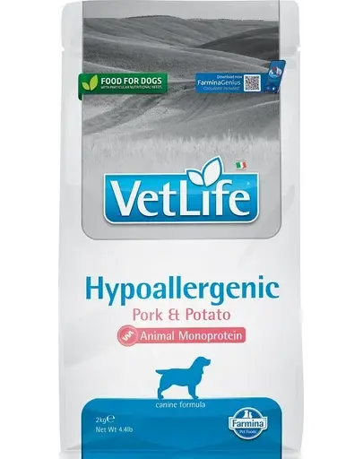 FARMINA VetLife Hypoallergenic Adult Pork Hrana dietetica pentru caini, cu porc 2 kg
