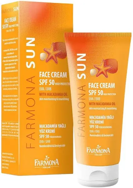Farmona Sun Cremă de față cu protecție solară cu ulei de macadamia, SPF50, 50 ml