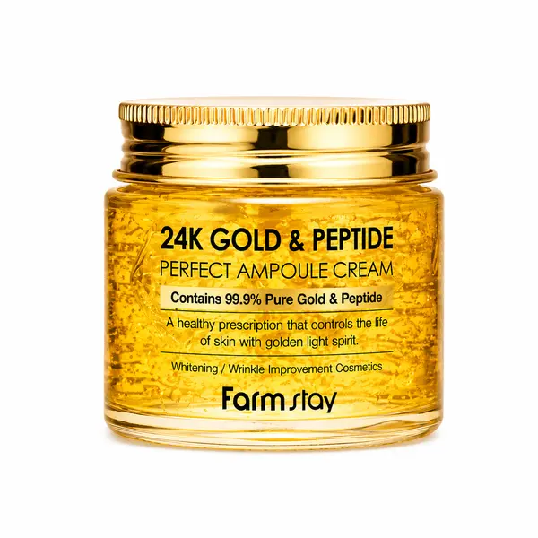 Farmstay – 24K Gold & Peptide Perfect Ampoule Cream Moisturising, 80ml