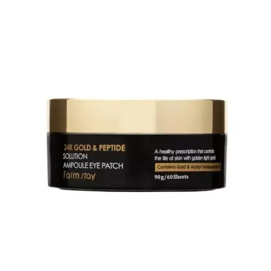Farmstay - 24K Gold & Peptide Solution Ampoule Eye Patch - 90g
