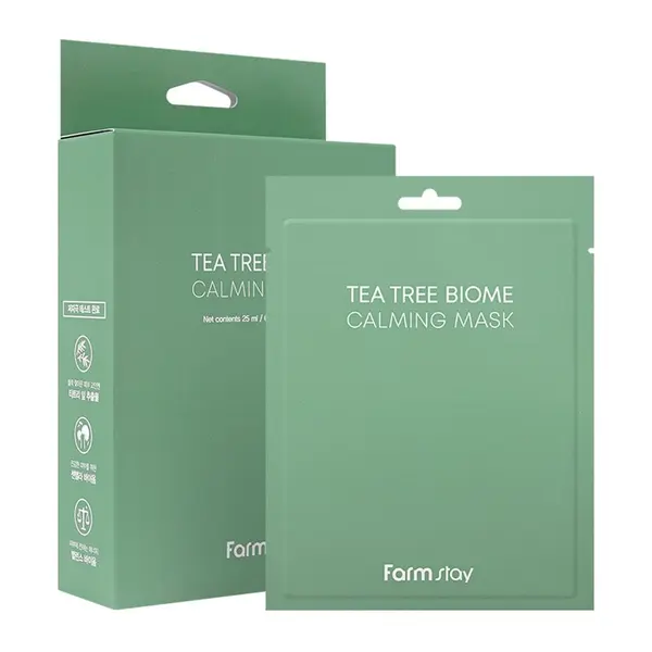Farmstay - Tea Tree Biome Calming Mask, 25ml x 10pcs
