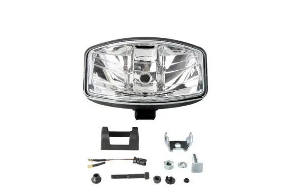 Farul universal Dreapta Stanga (dreptunghiular, H7 W5W, 12 24V, latime 247mm, inaltime 141mm, adancime: 109mm, transparent, plastic, negru, Lampi de pozitie)