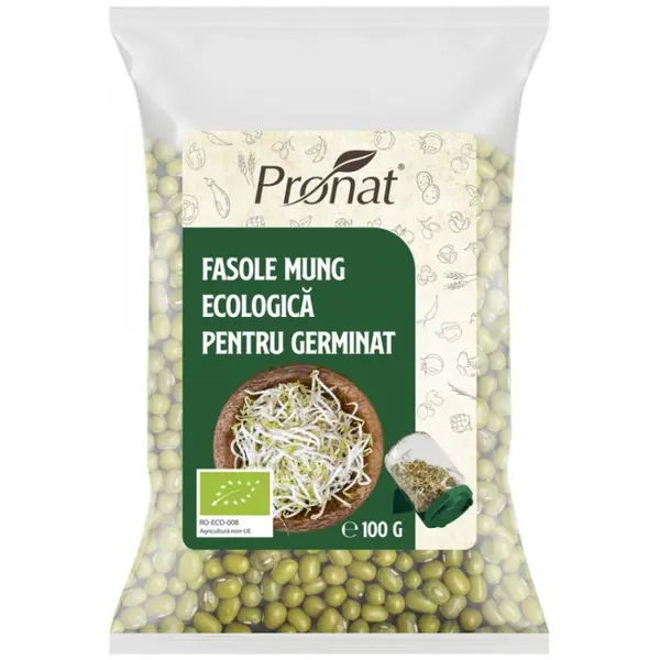 Fasole Mung BIO pentru Germinat, 100 g, Pronat