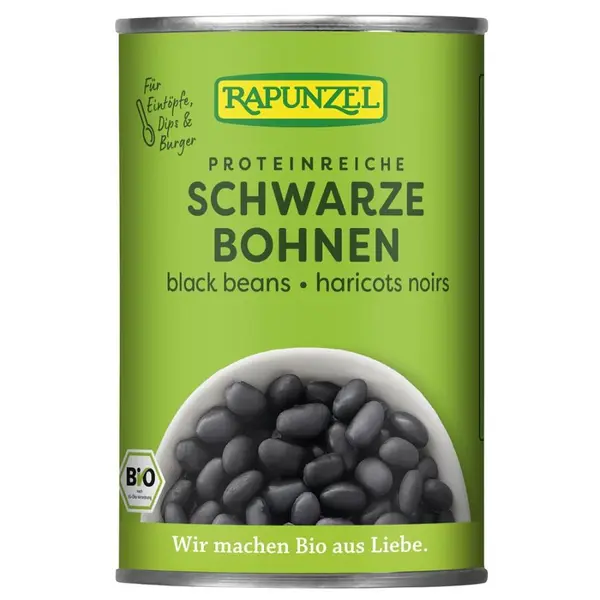 Fasole neagra la conserva, eco - 400 g