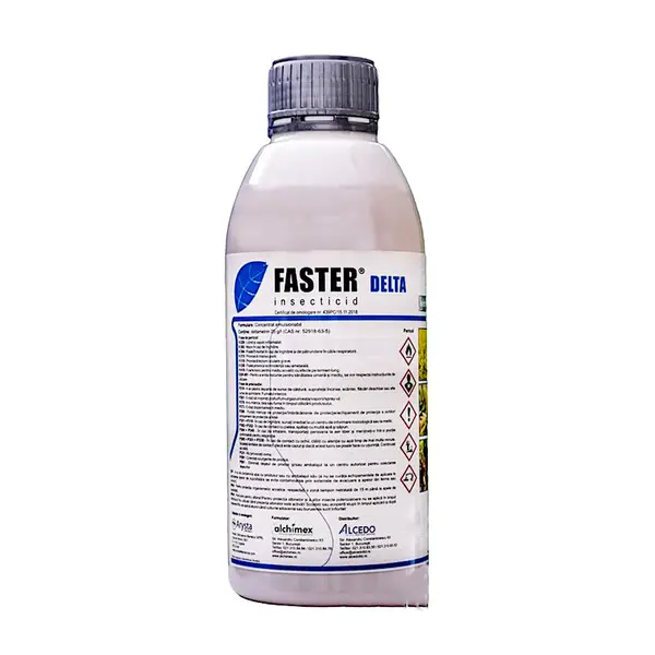 Faster Delta 10 ml insecticid contact (cereale, floarea soarelui, porumb, rapita, vita de vie, cartof, lucerna, sfecla de zahar, vinete, tomate, salata, cires, prun, mar, cais, piersic) - Default Title