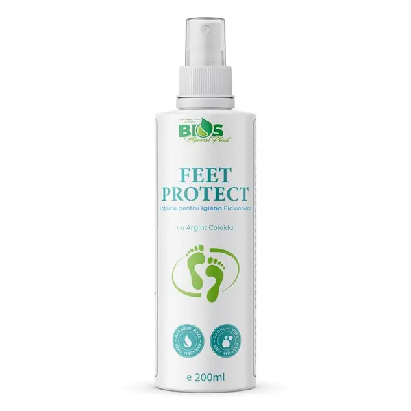 FEET PROTECT - Lotiune pentru Igiena Picioarelor, 200 ml, Bios Mineral Plant