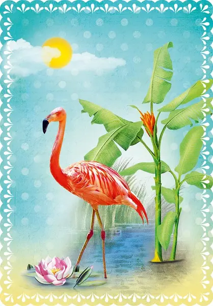Felicitare Gespaensterwald Romantique - Flamingo