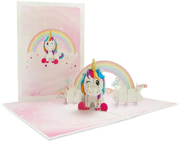 Felicitare Kiriori Pop-up - Unicorn