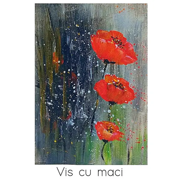Felicitare Pictata Manuala Vis cu Maci