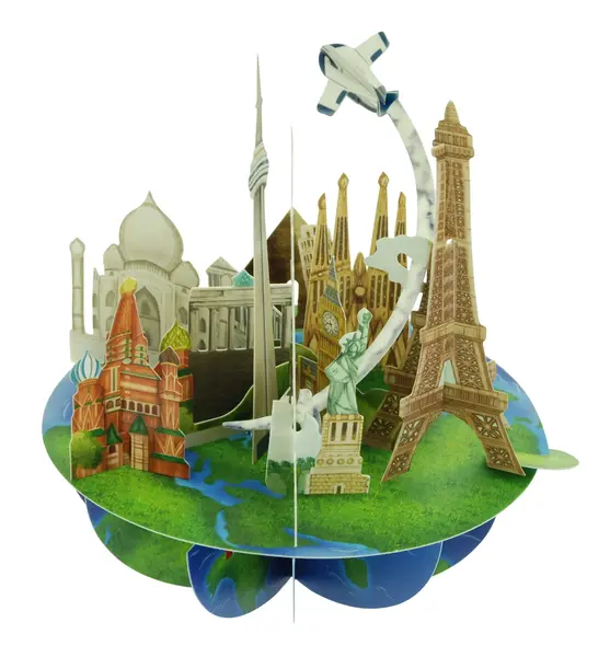 Felicitare Pirouettes - Travel the world FELICITARE PIROUETTES - TRAVEL THE WORLD