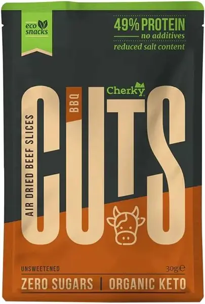 Felie de pastramă de vită organică Barbecue Slice, 30 g, Cherky