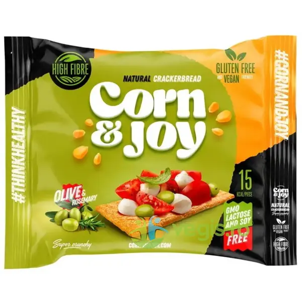 Felii de Paine Crocanta din Porumb Extrudat cu Rozmarin si Ulei de Masline fara Gluten 80g