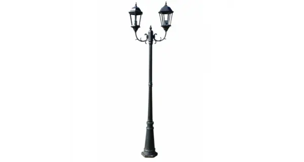 Felinar Brighton cu 2 brate 230 cm Verde inchis/Negru